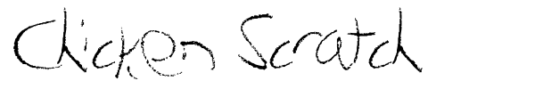 Chicken Scratch font preview